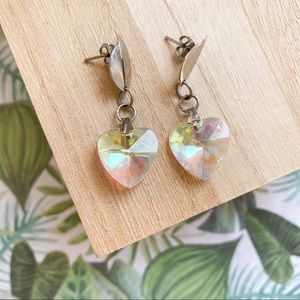 FREE with any purchase ✨Holographic geometric heart earrings 💖